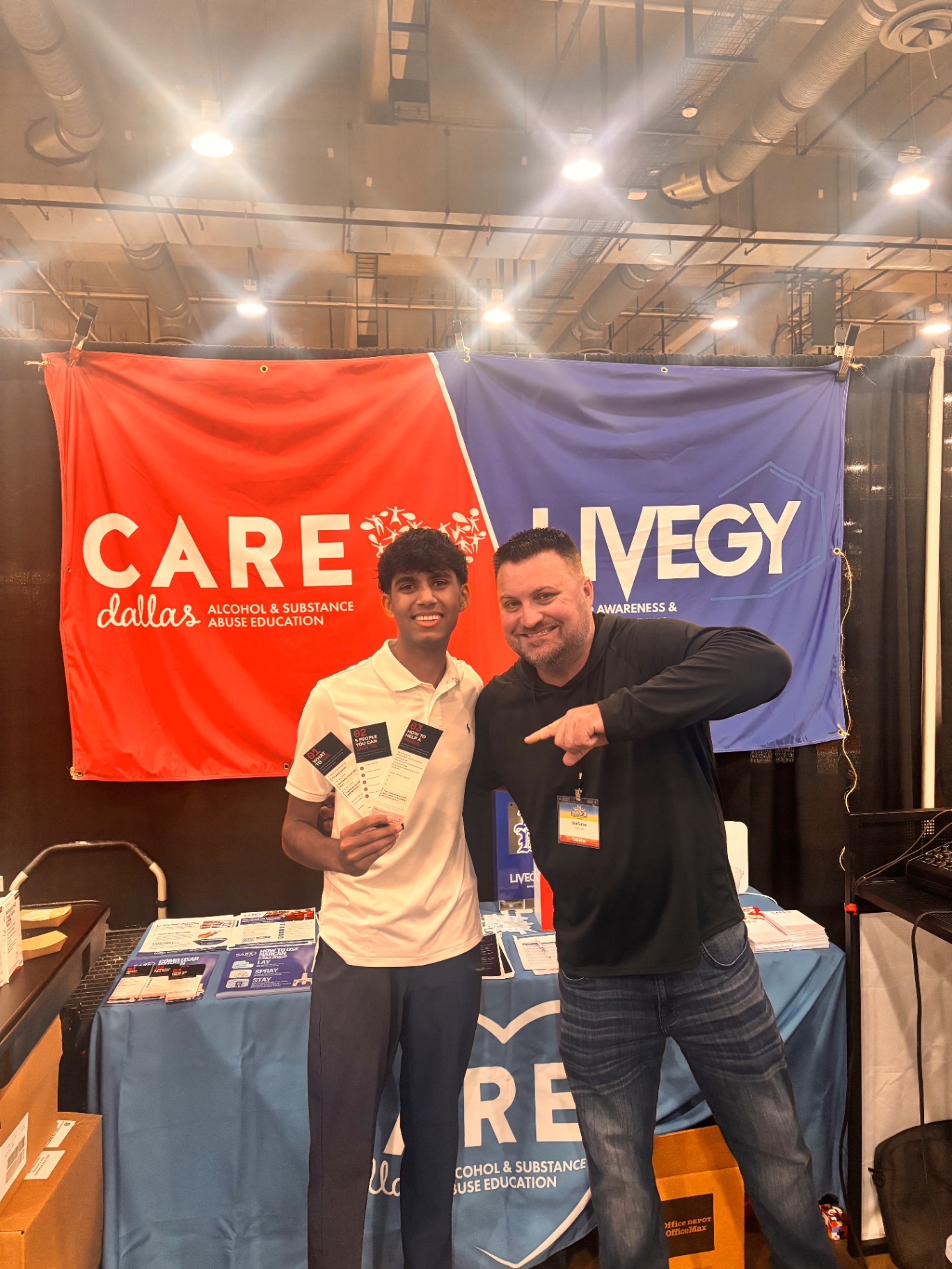 United Against Use team with CARE Dallas and LIVEGY at a community event