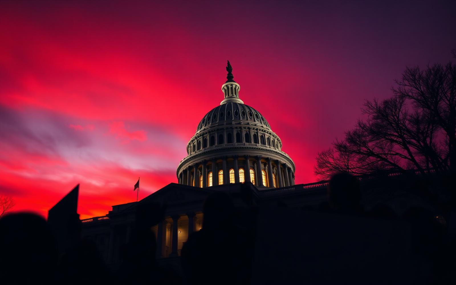 US Capitol at dusk